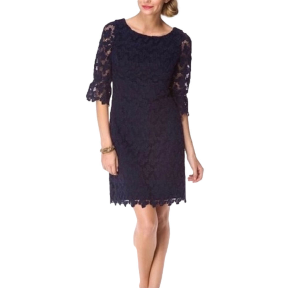 LILLY Pulitzer Shayna Navy Papillon Lace Dress